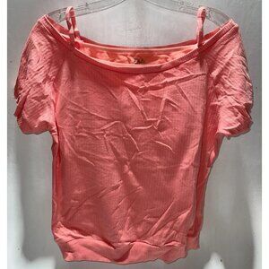 Fila Top Pink Off Shoulder Built In Bra Junior's Size Medium